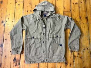 Goodale New York Herringbone Twill Utility Hooded Jacket Workwear Large